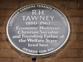 R H Tawney, 21-20 Parliament Hll Mansions, Lissenden Gardens NW5
